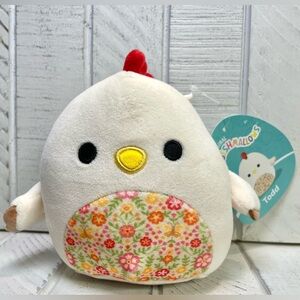 Squishmallows Todd Chicken Flower & Butterfly Belly 5” Collectible Plush NWT
